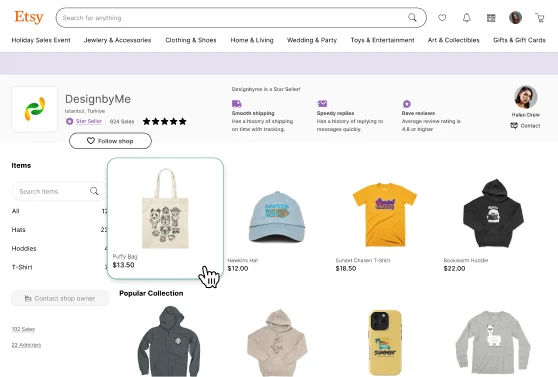 Etsy entegrasyonu görseli